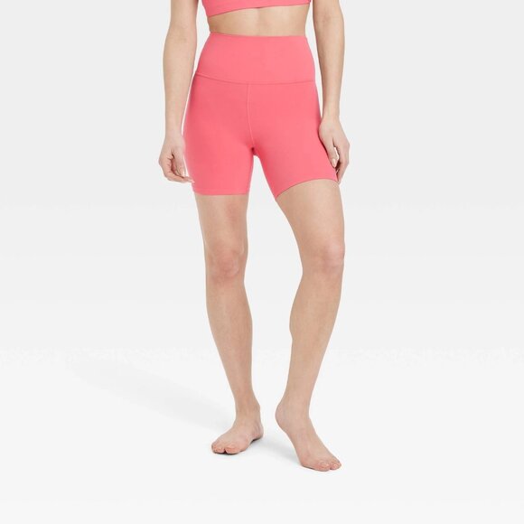 XS - Womens Soft Ultra High-Rise Bike Shorts 6" - All In Motion - Pink - Picture 8 of 10
